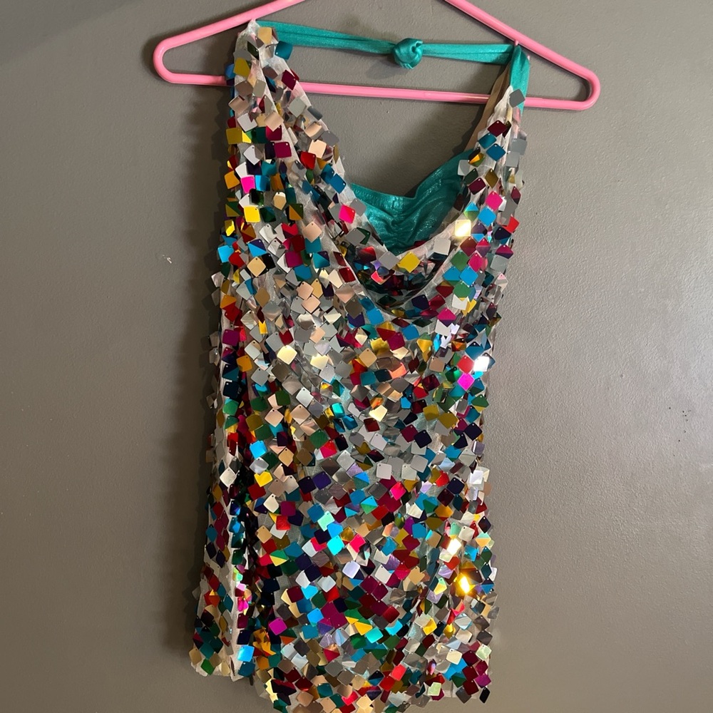 Multi colored sequin dress for dance recital